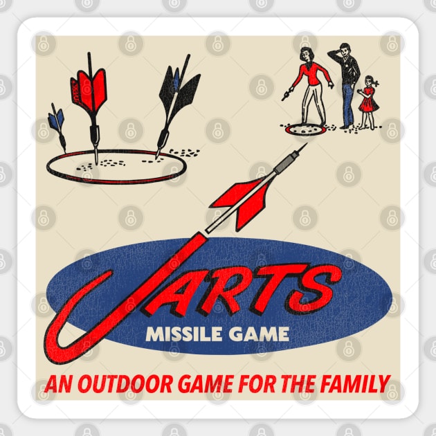 Defunct 60s Lawn Jarts Missile Game Sticker by darklordpug